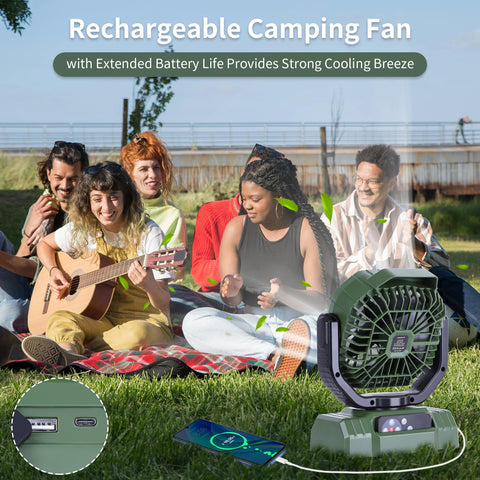 AVV whisper-quiet motor delivers peaceful airflow for tents.