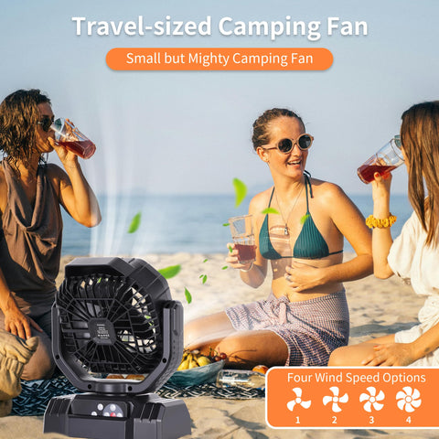 AVV portable fan with USB C charging for quick power on the go.