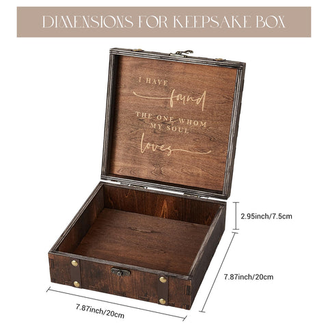 AW BRIDAL keepsake box interior engraving details showcase your names and date.