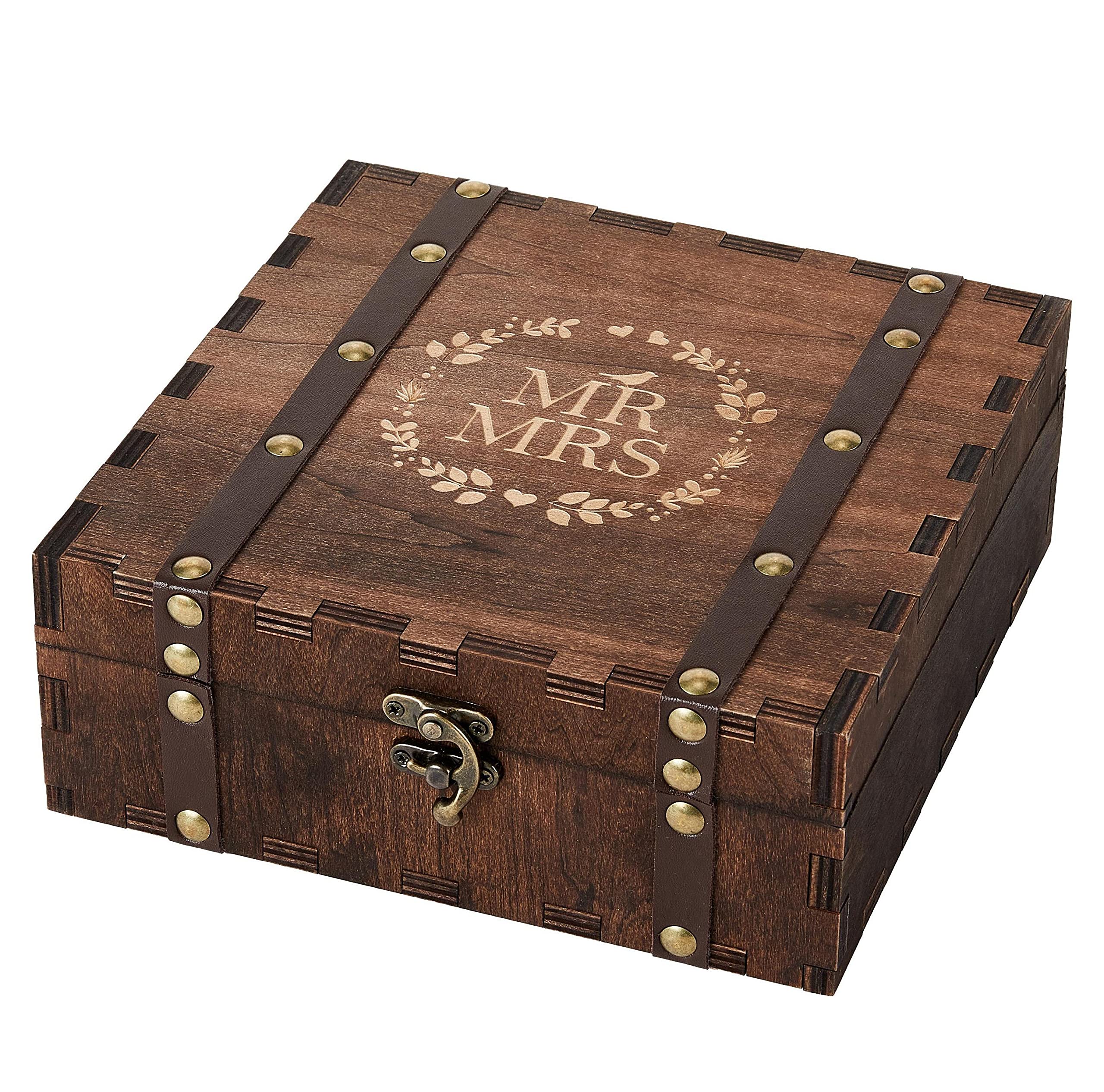 AW BRIDAL Mr & Mrs keepsake box with outer lid engraving for lasting memories.