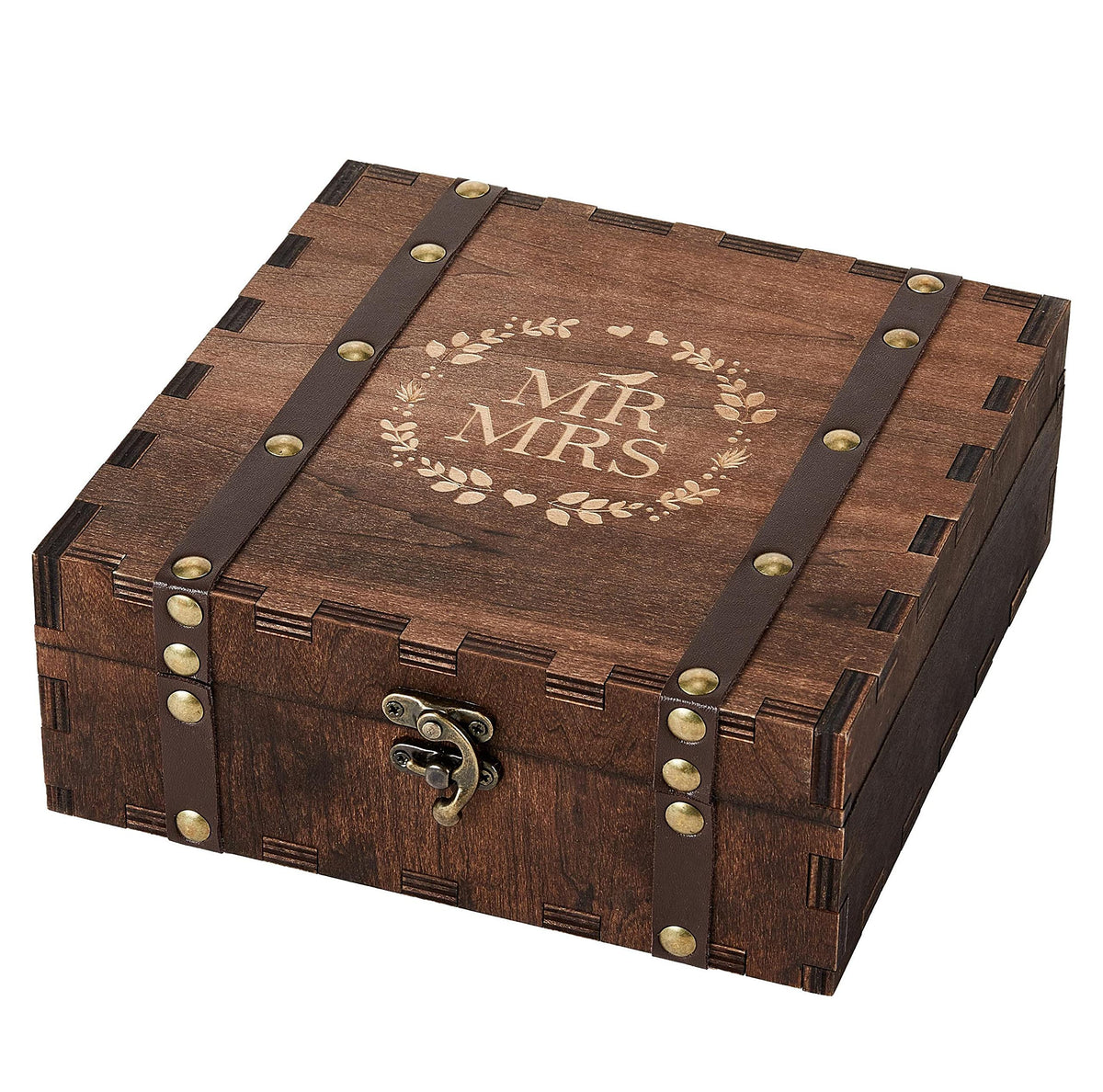 AW BRIDAL Mr & Mrs keepsake box with outer lid engraving for lasting memories.