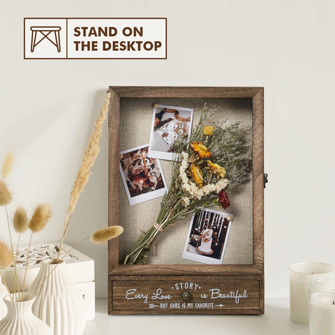 AW BRIDAL shadow box top slot showcases collectibles for organized display