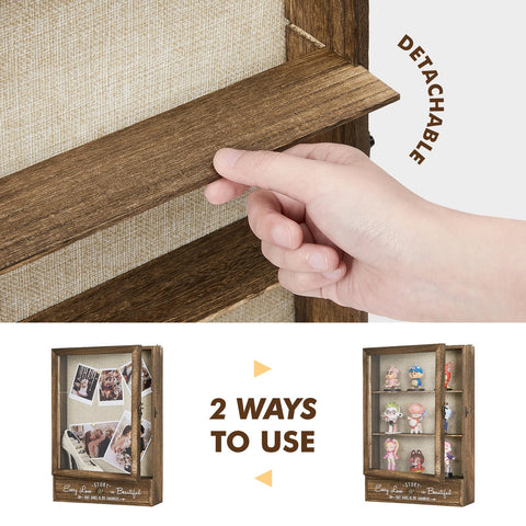 AW BRIDAL memory box wall-mounted with hemp rope for vertical decor