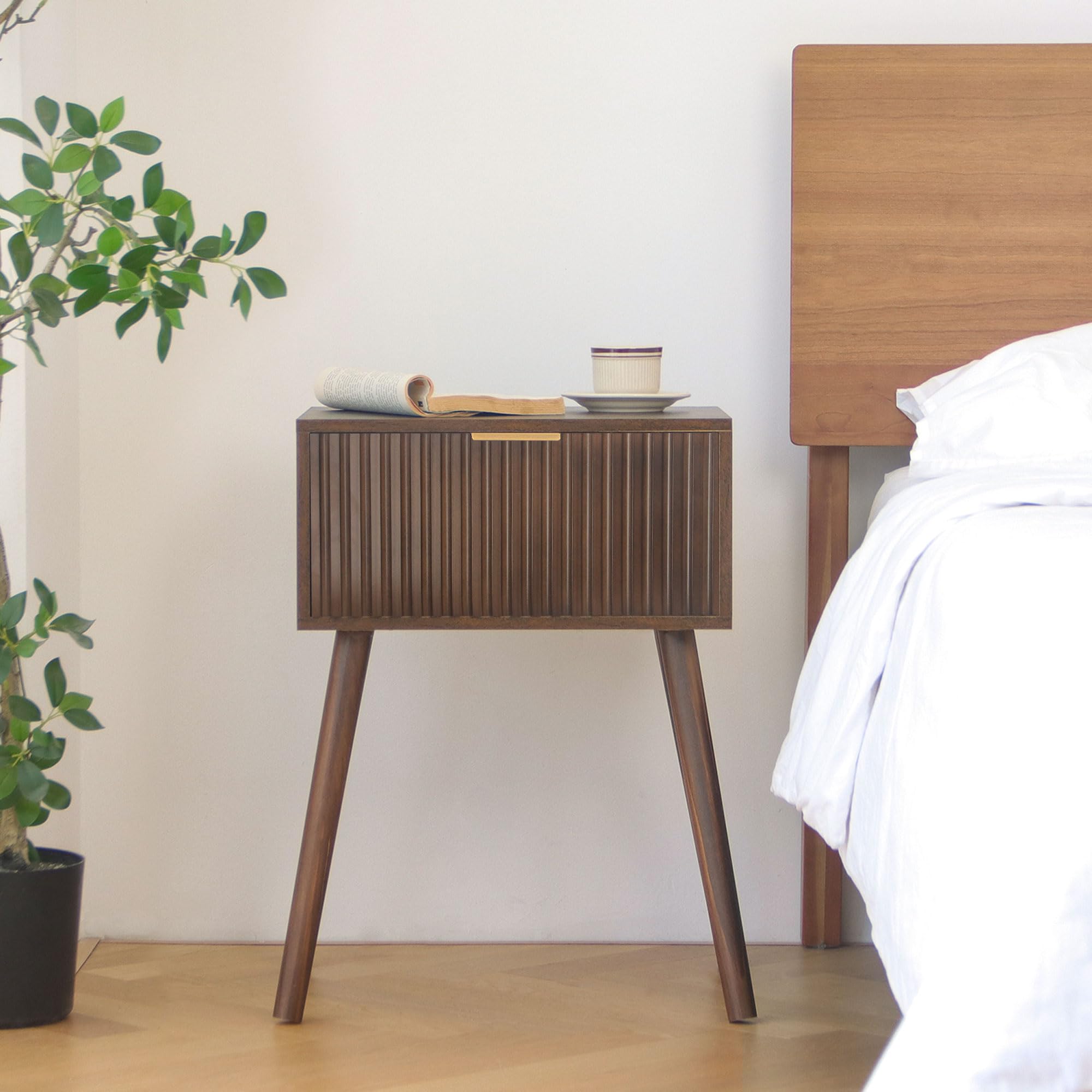 AWASEN bedside table footprint 12x15.8x22 inches for compact bedrooms