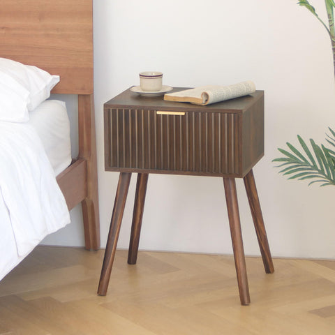 AWASEN easy-assembly fluted nightstand saves setup time