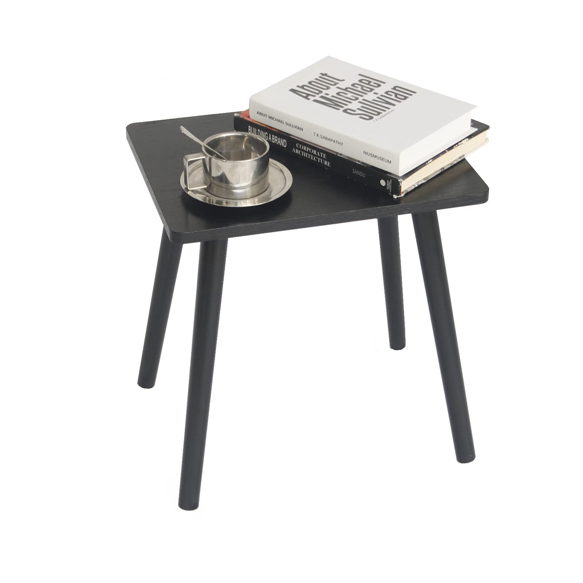 AWASEN side table with solid wood legs provides sturdy support for the living room.