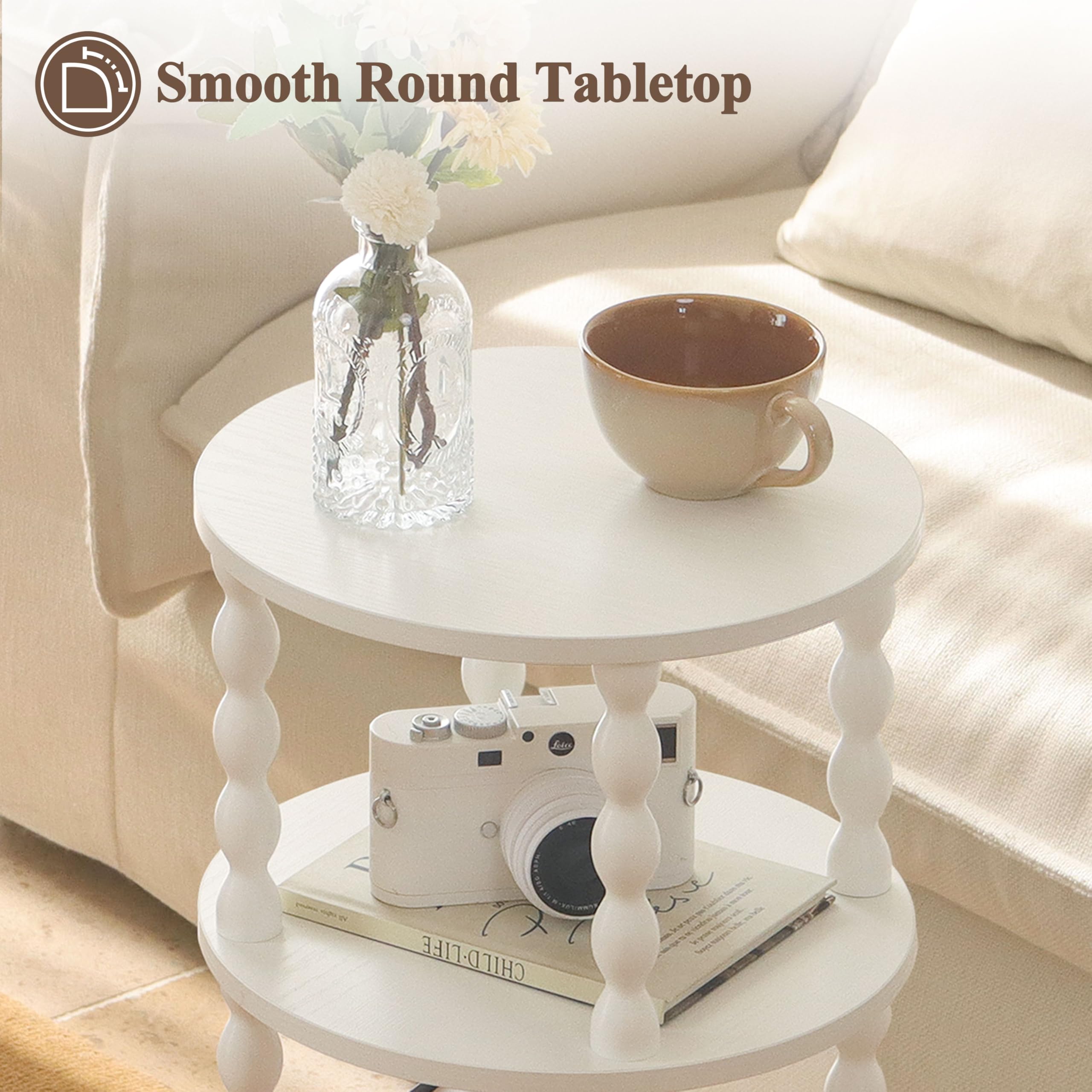 AWASEN easy-assembly end table with tool-free setup in minutes.