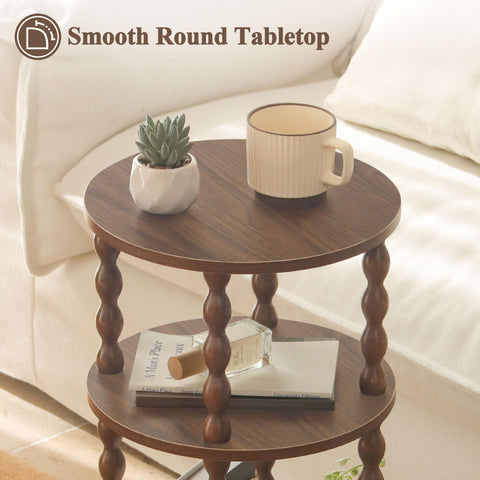 AWASEN end table assembly view shows tool-free setup in minutes