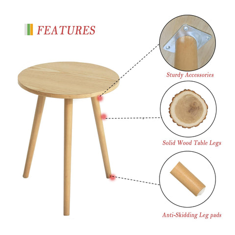 AWASEN end table with simple assembly and sturdy legs.