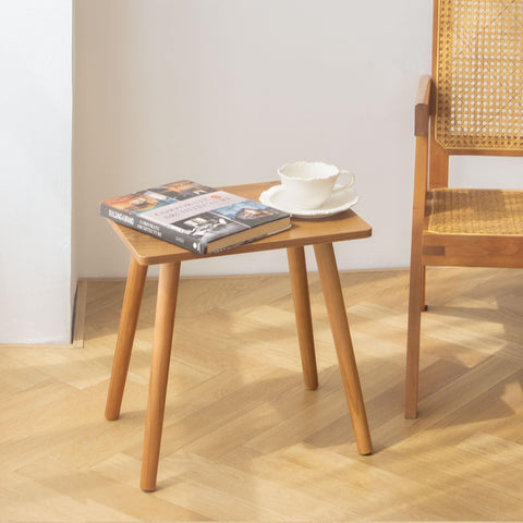 AWASEN mid-century side table top view with a smooth, easy-clean surface.