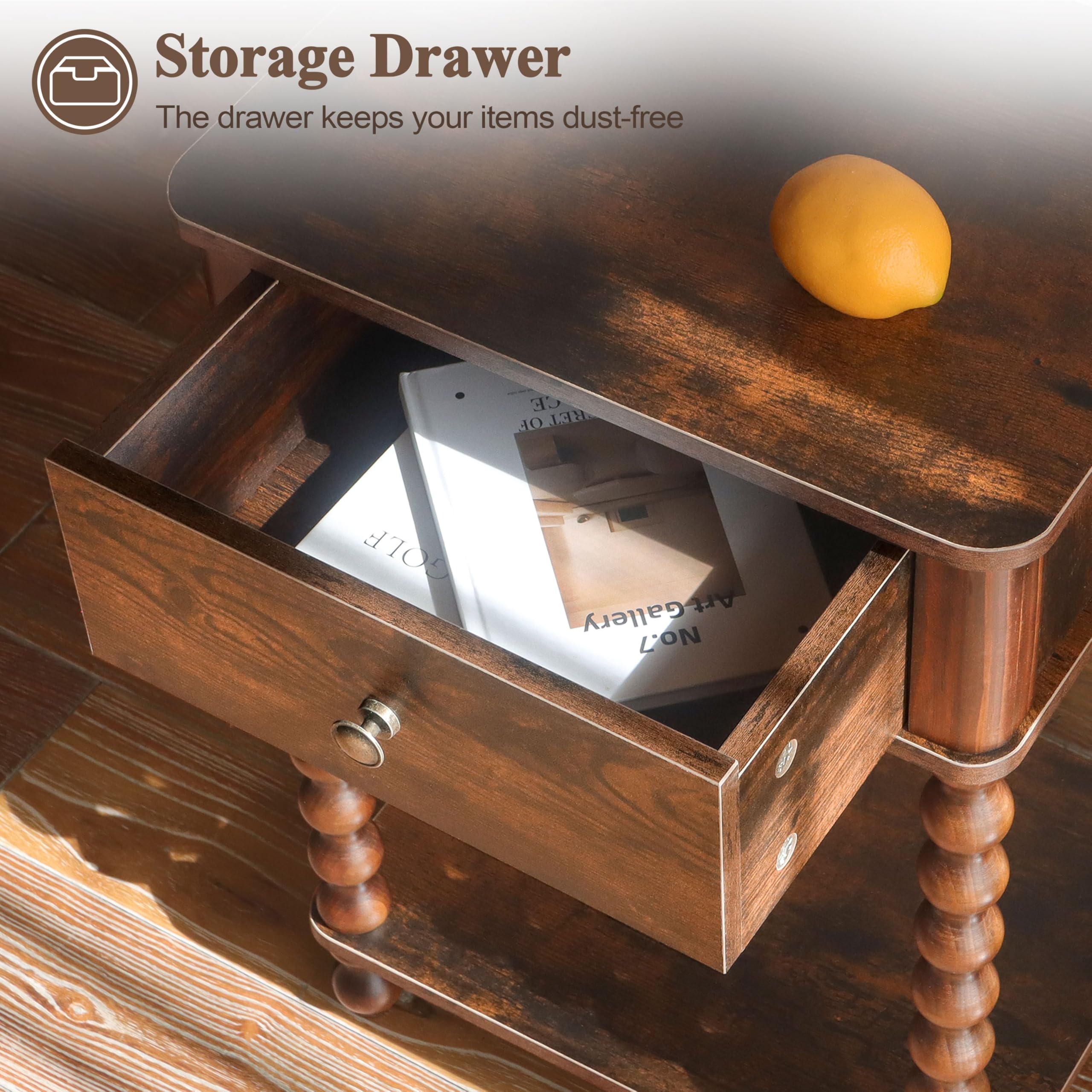 AWASEN Nightstand used as a versatile end table in a modern room