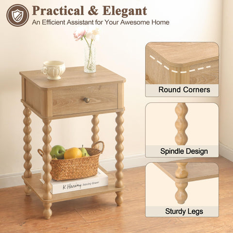 AWASEN open lower shelf for books and decor