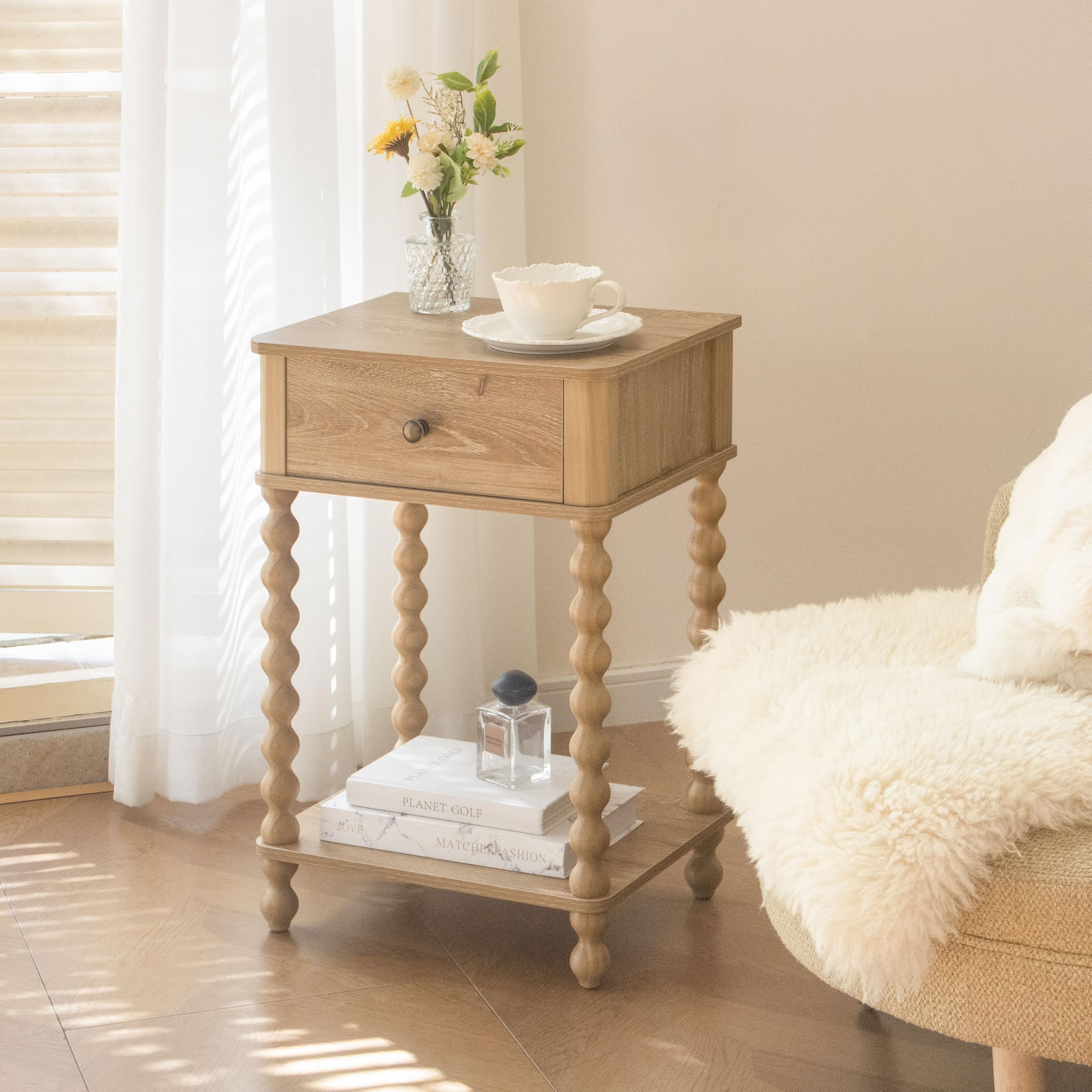 AWASEN rustic walnut finish adds warmth and durability