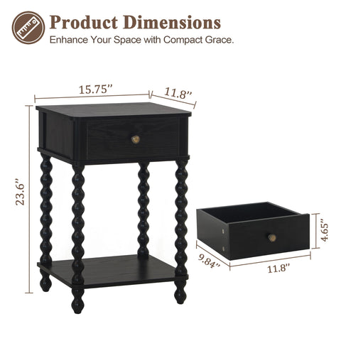 AWASEN nightstand top surface ideal for lamp, phone, and beverage