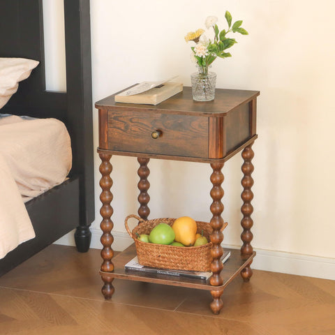 AWASEN Nightstand walnut finish designed for daily use