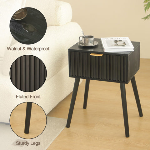 AWASEN nightstand wood legs provide sturdy support and a touch of warmth to the room.