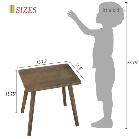 AWASEN side table with solid wood legs provides sturdy support in small spaces.