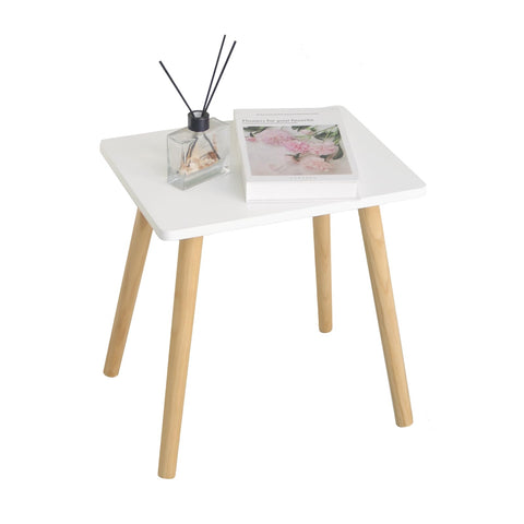 AWASEN side table with solid wood top for durable daily use.