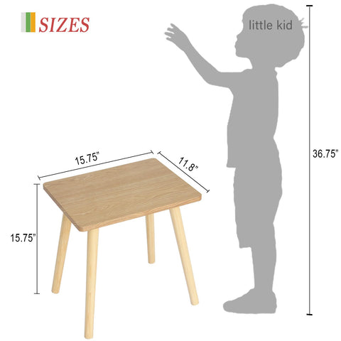 Close-up of AWASEN side table showing its sturdy wood legs.