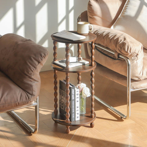 AWASEN small round end table in bedroom setup as a nightstand