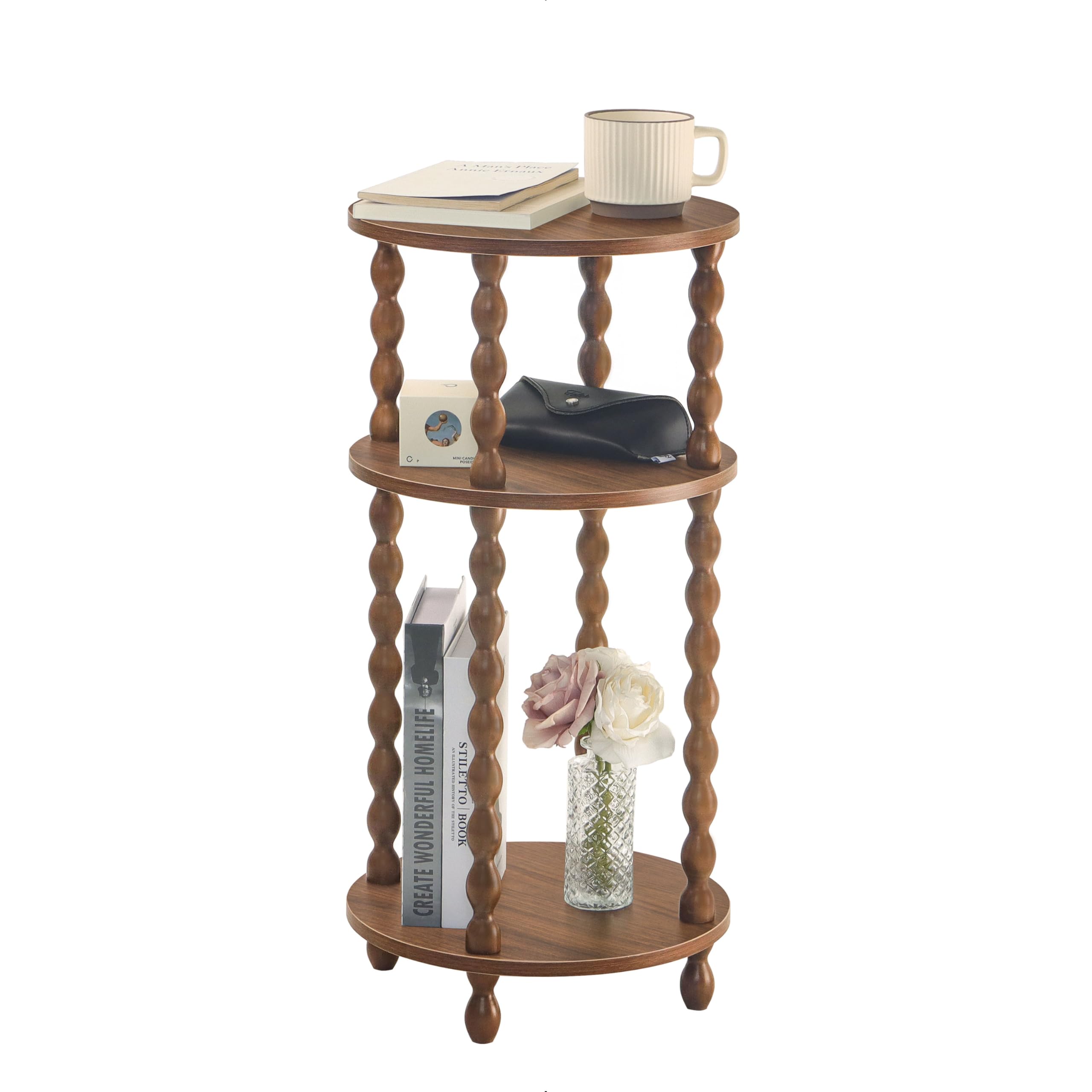 AWASEN small round end table top view showing compact bedside height