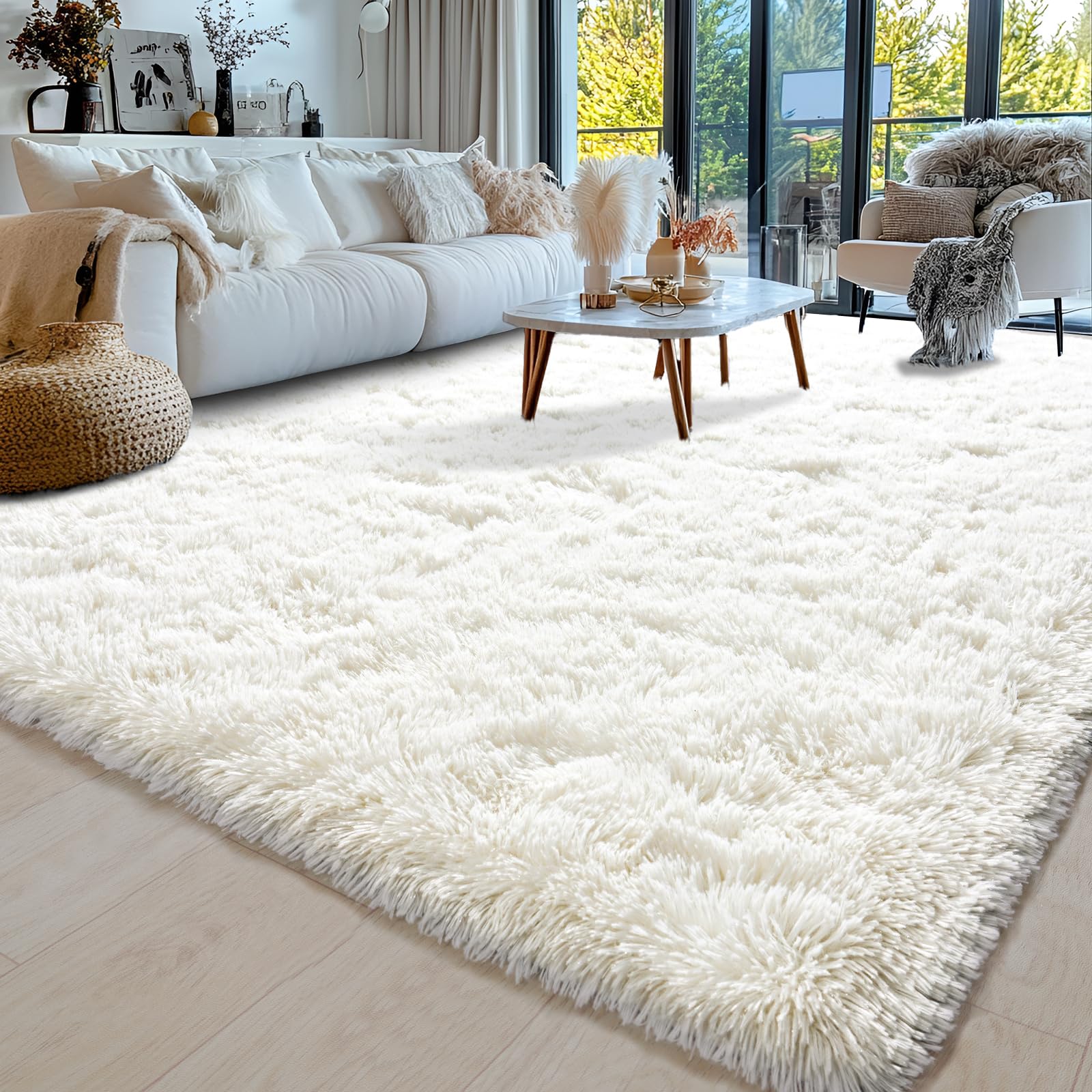 Awaytail non-slip bottom rug stays securely in high-traffic areas