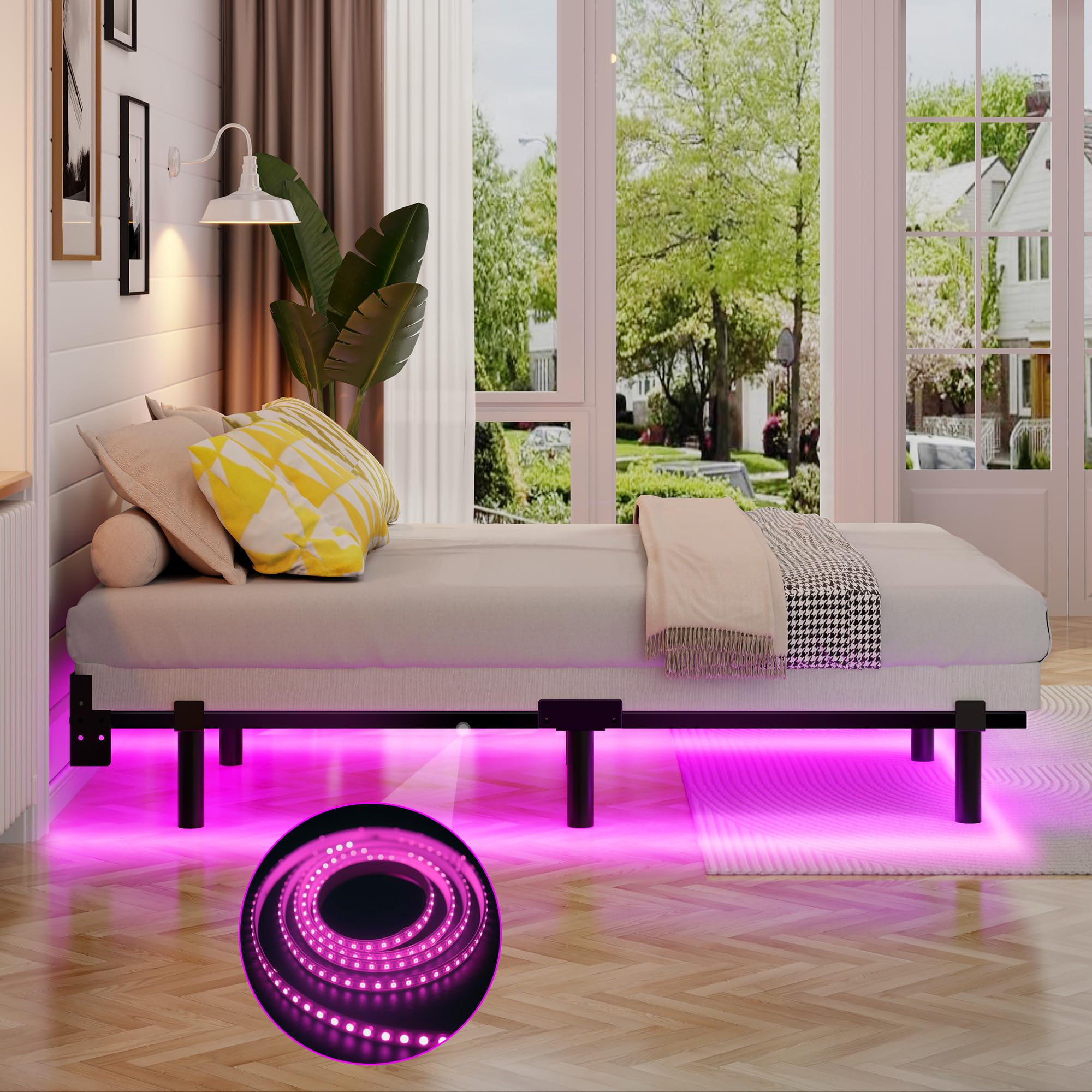 Easy 20-minute assembly with Awesofurni bed frame, tools included.