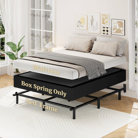 Awesofurni heavy-duty metal frame provides stable support up to 3000 lbs.