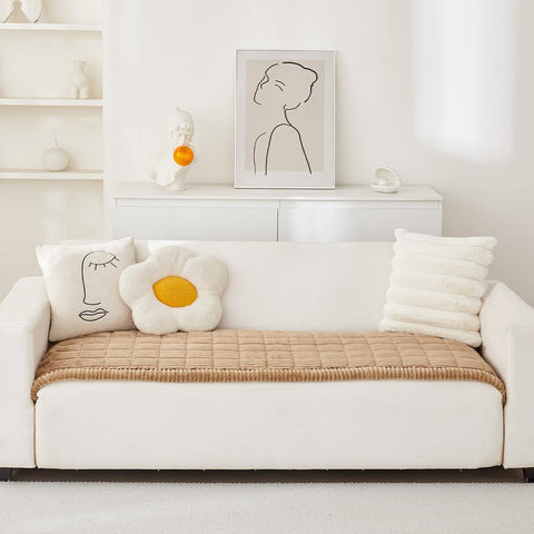 Awjcsv light brown fabric adds cozy decor while guarding against stains.
