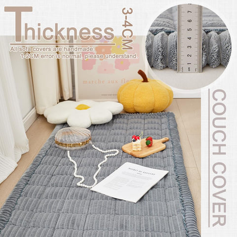 Awjcsv couch cover is machine washable for easy cleaning