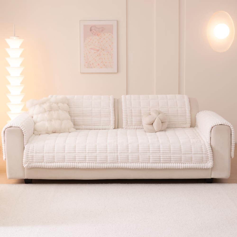 Awjcsv couch cover non-slip dots image shows secure grip during activity