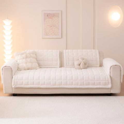 Awjcsv couch cover non-slip dots image shows secure grip during activity