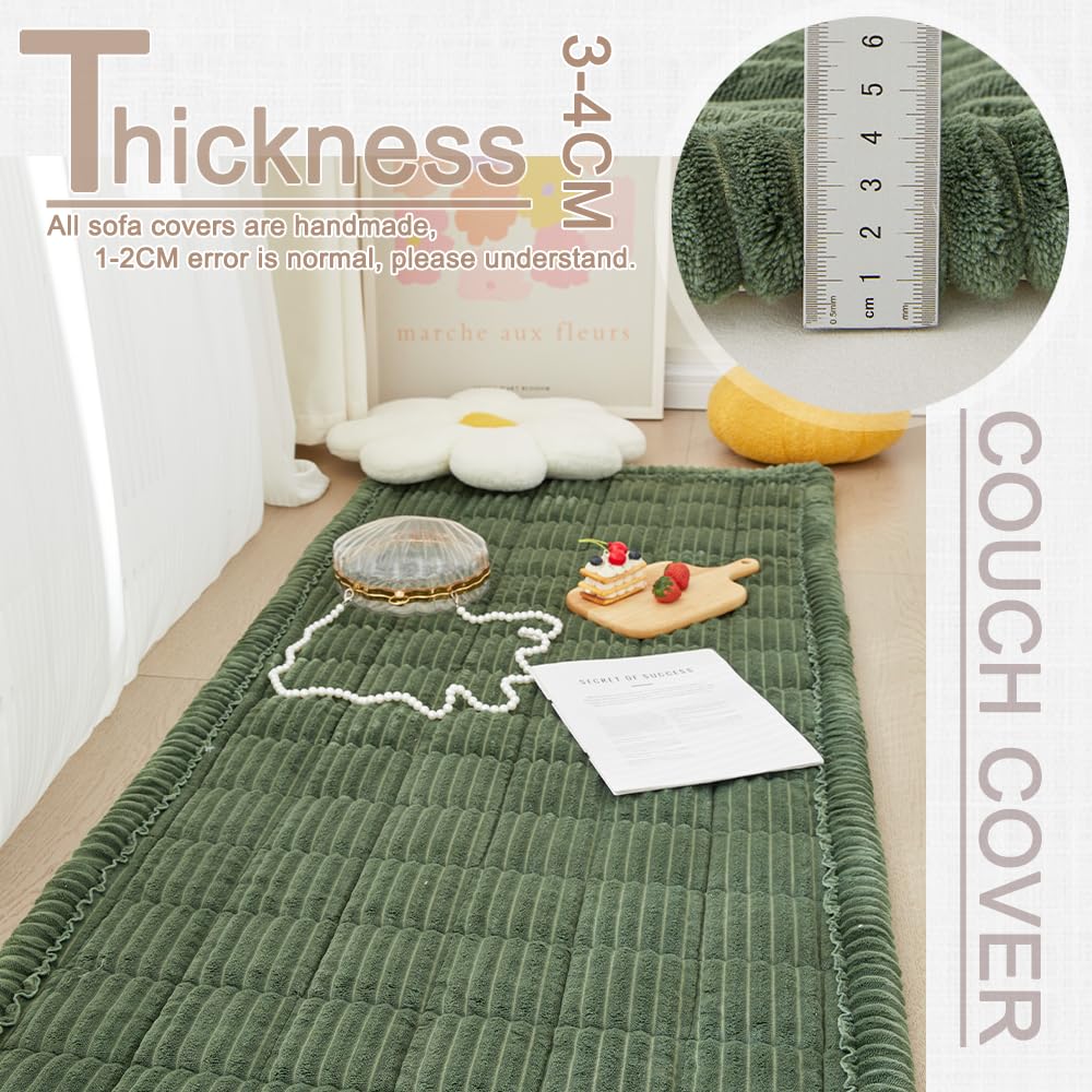 Awjcsv dog couch cover on sofa with non-slip dots preventing movement.