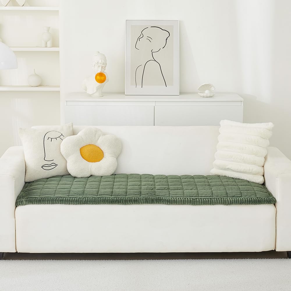 Awjcsv dog couch cover close-up, soft plush texture for comfortable pet lounging.