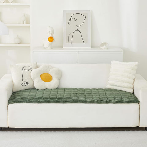 Awjcsv dog couch cover close-up, soft plush texture for comfortable pet lounging.