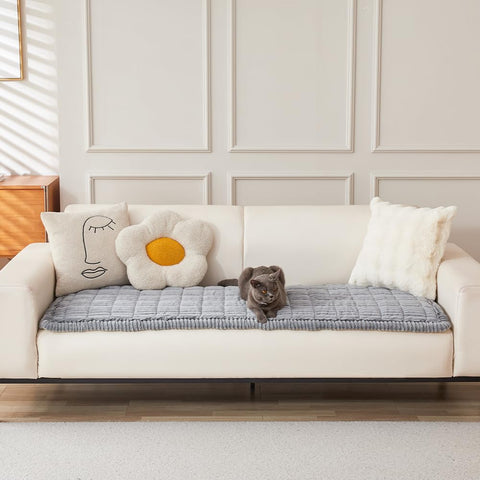 Awjcsv non-slip sofa cover shows silicone particles gripping the seat