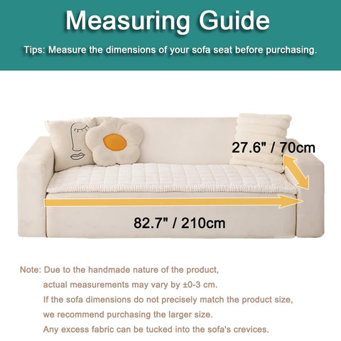 Awjcsv nonslip sofa cover features silicone dots to stay in place during play.