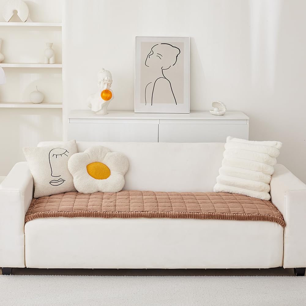 Awjcsv pet-friendly sofa cover demonstrates easy care and long-lasting color.