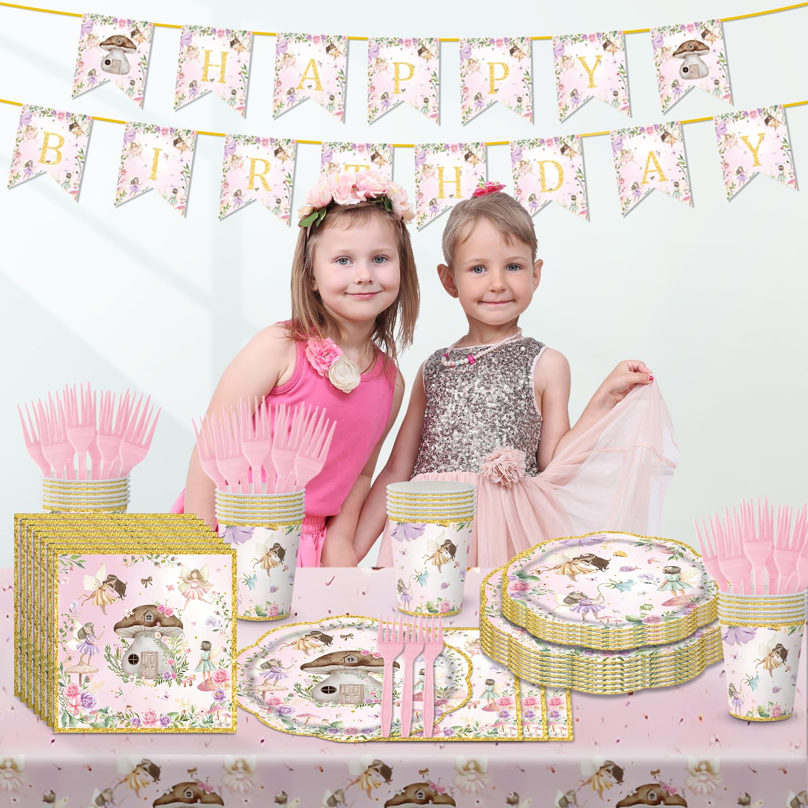 AWLZJZQA Garden party decor bundle suitable for birthdays and showers.
