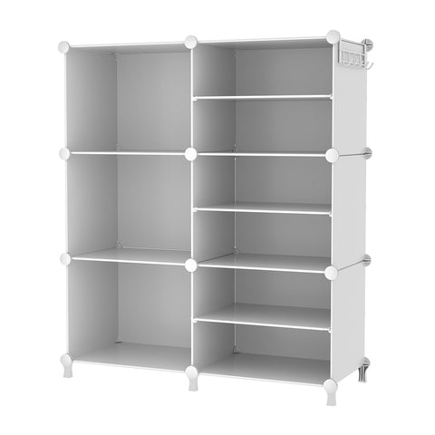 AWTATOS 6-cube closet organizer in white for versatile small-space storage
