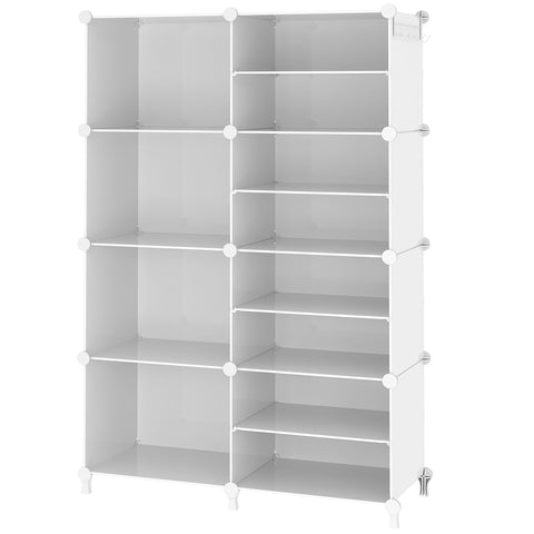 AWTATOS 8-cube closet organizer in white for clutter-free wardrobe storage.