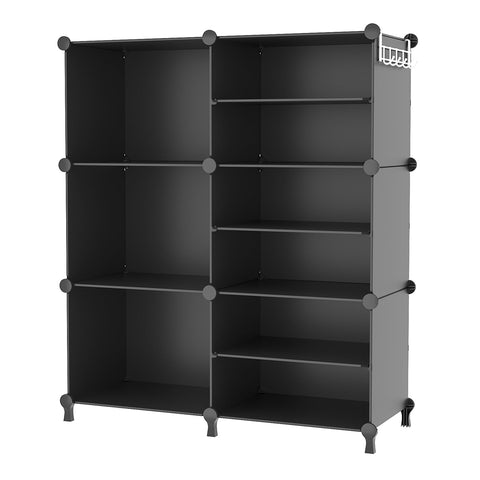 AWTATOS closet organizer in assembly shows modular storage for clothes and toys