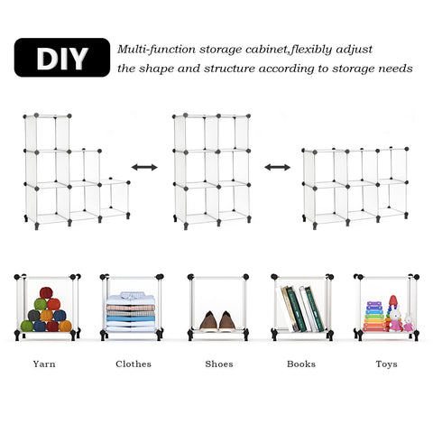 AWTATOS 6-cube unit used for kids' toy storage in a playroom.