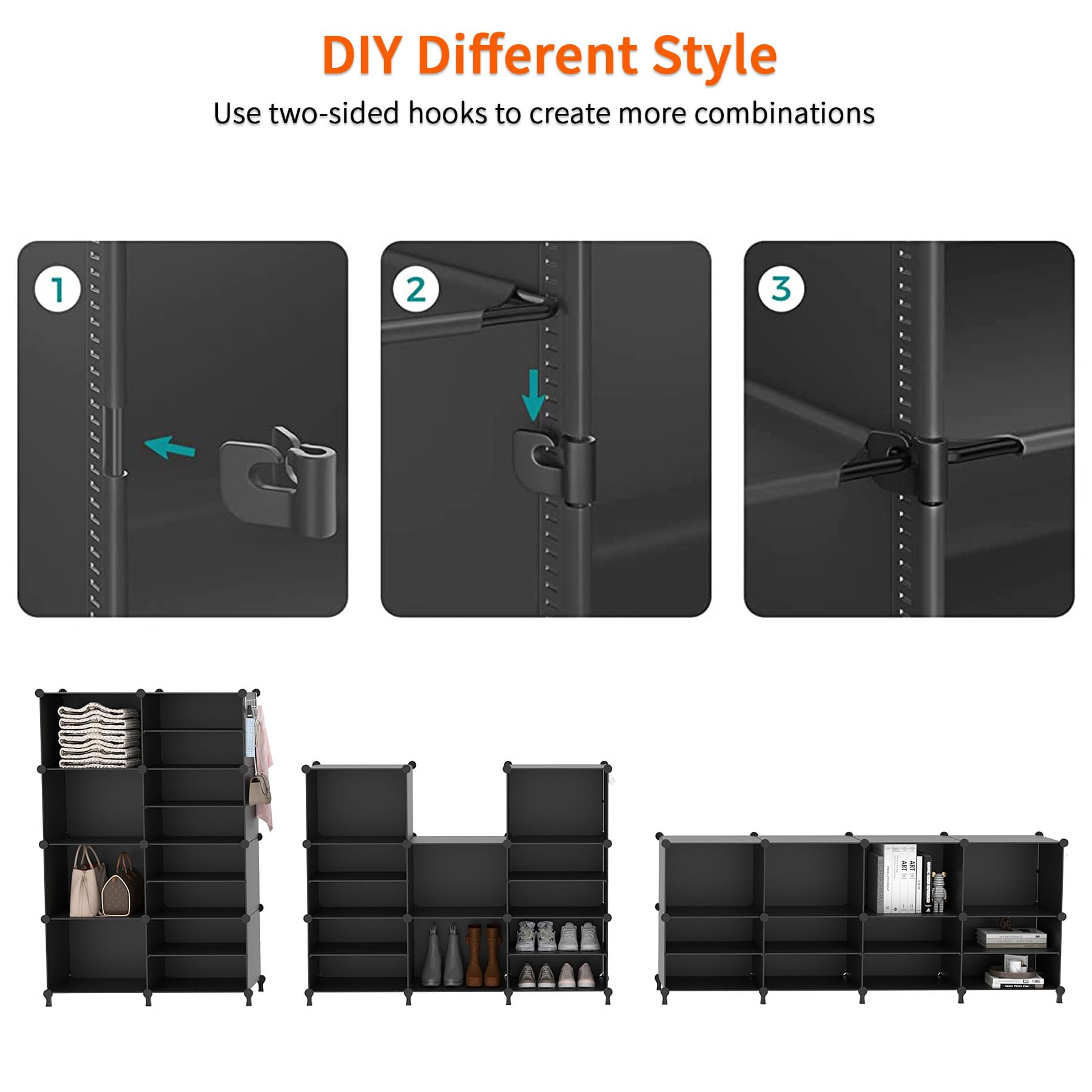 AWTATOS living room corner uses 6 cubes for baskets and decor