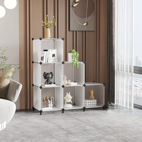 AWTATOS 6-cube stackable assembly demonstrates easy setup and configurable layouts.