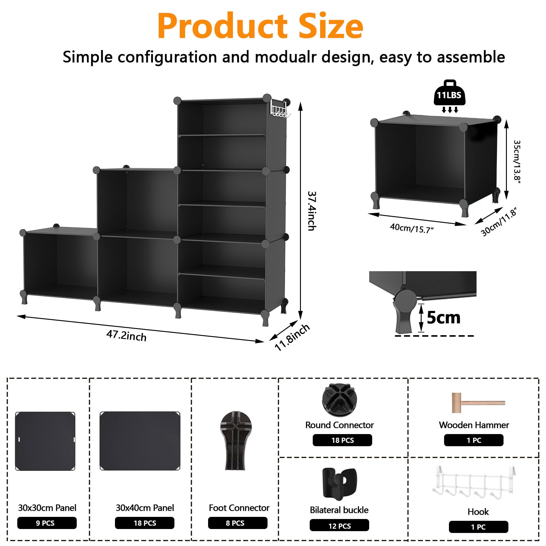AWTATOS 6-cube toy storage keeps toys accessible for kids
