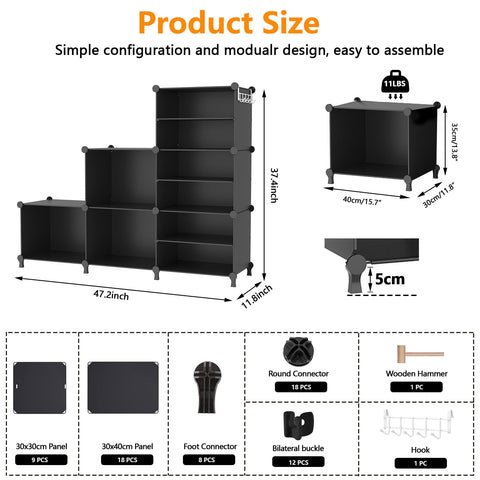 AWTATOS 6-cube toy storage keeps toys accessible for kids