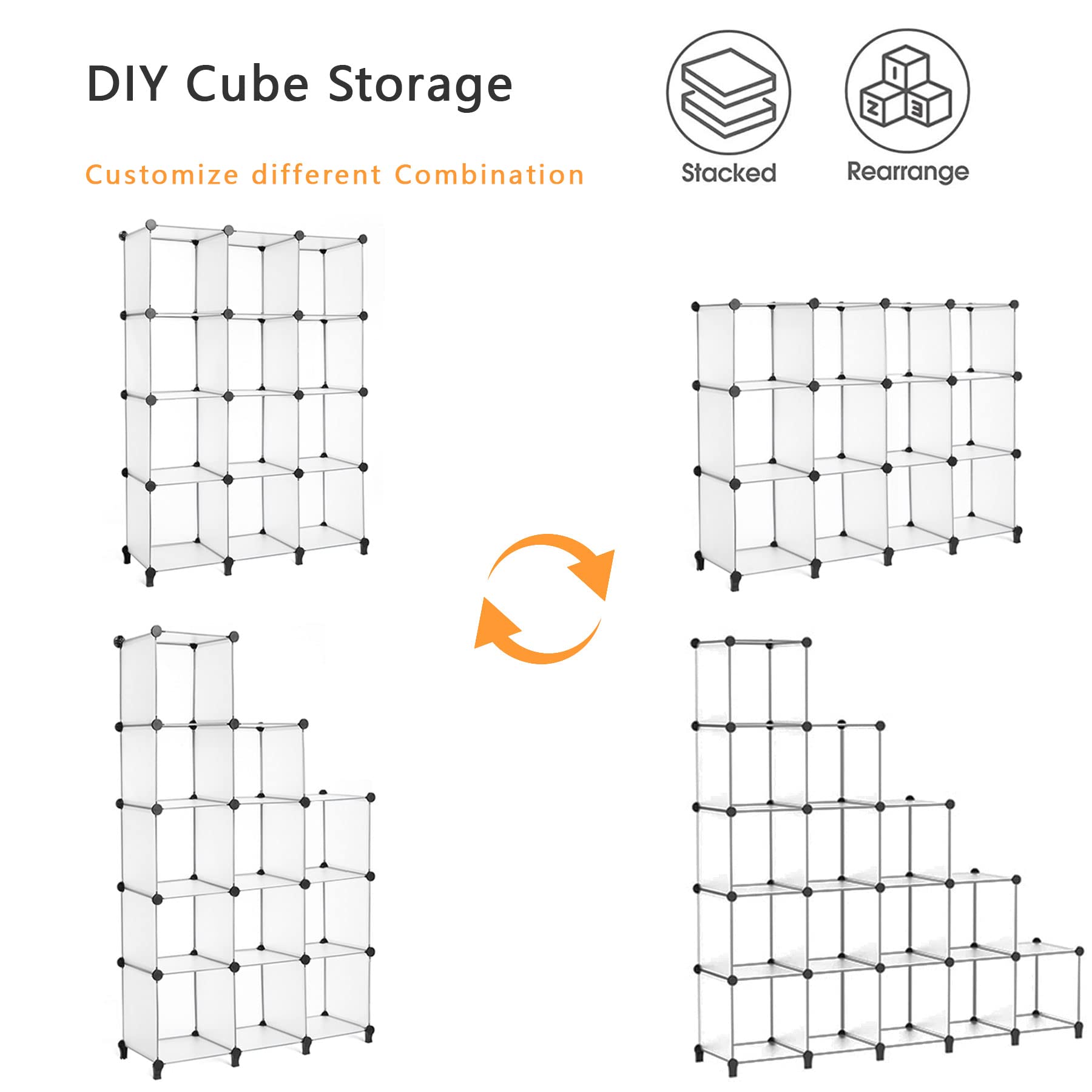 AWTATOS cube storage shows durable feet elevating the unit off the floor.