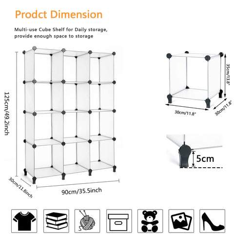AWTATOS cube storage reveals thick PP panels and metal connectors for a sturdy setup.