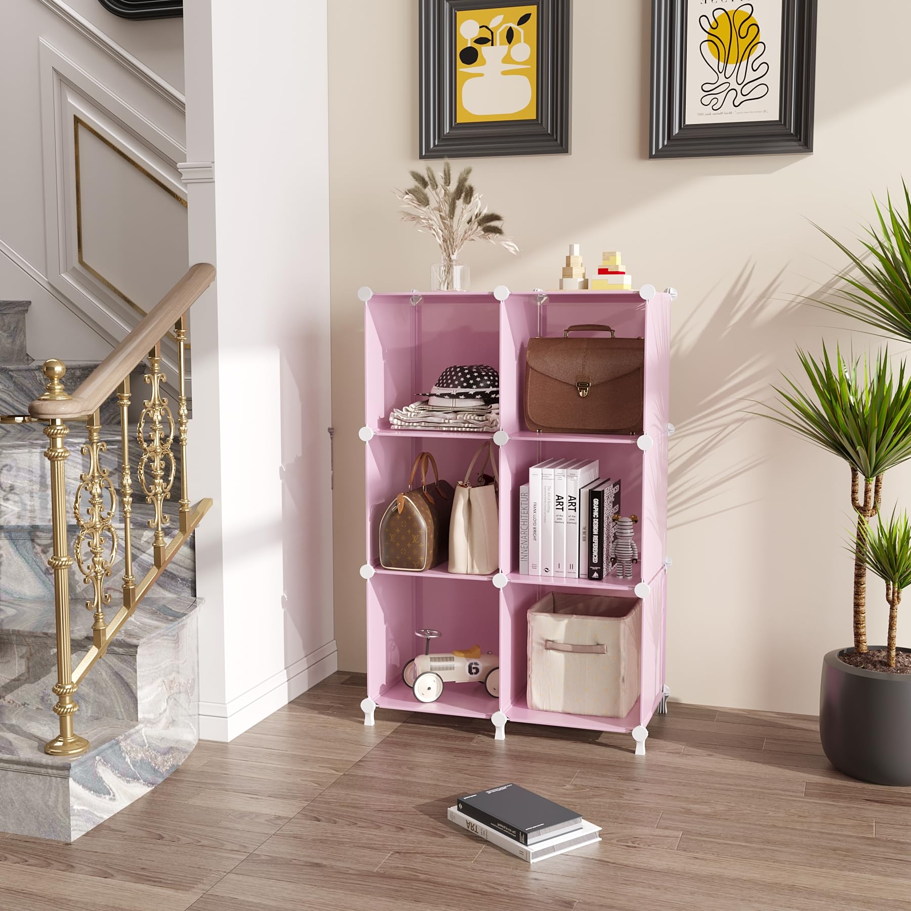 AWTATOS 6-cubes stack configuration for versatile home storage